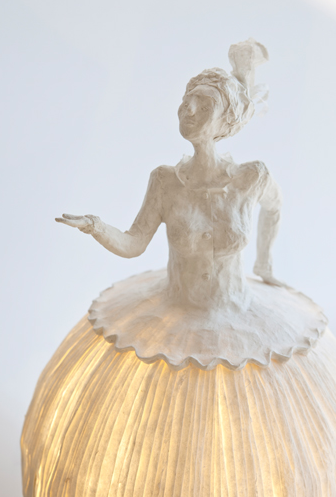 Sculptural light paper "Mademoiselle"papier a etre- Cachette