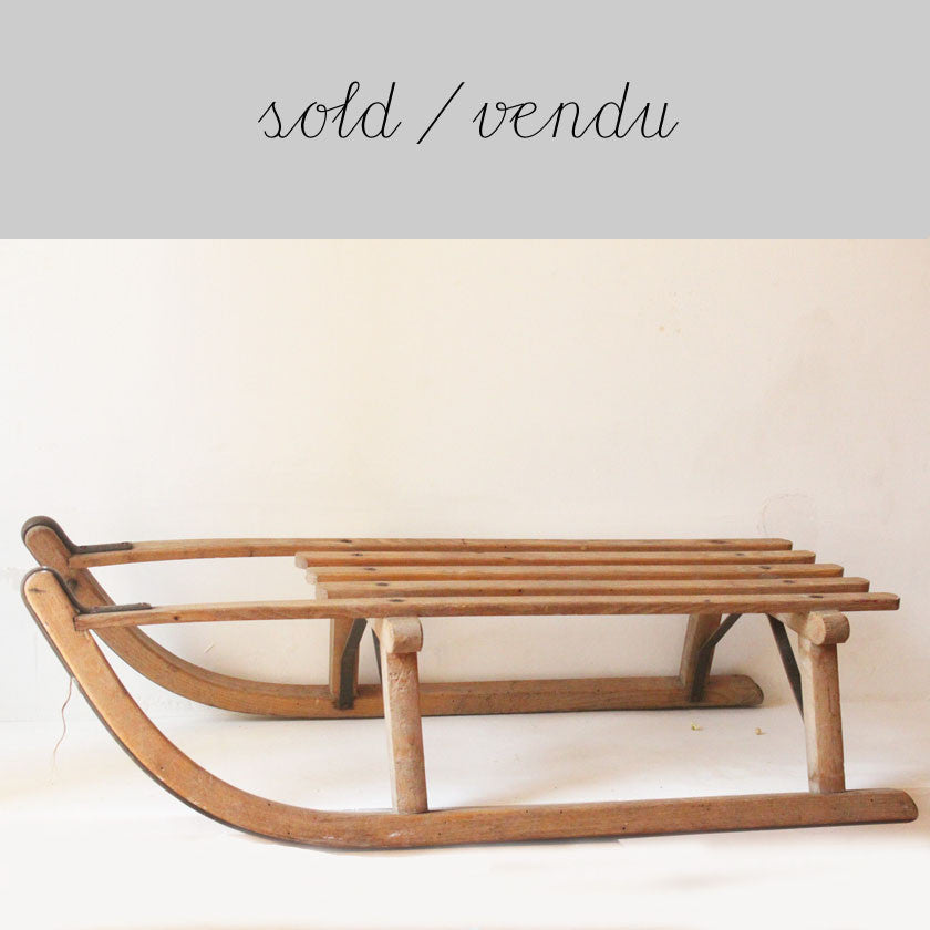 Wooden sledge (SOLD)Vintage- Cachette