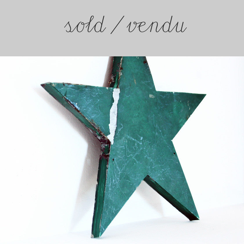 Zinc star salvaged from a hotel (SOLD)Vintage- Cachette