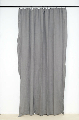 100% linen curtain 180 x 250cm grey / oragebed and philosophy- Cachette
