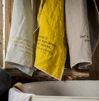 Linen tea towel (choice of 10 colours)bed and philosophy- Cachette