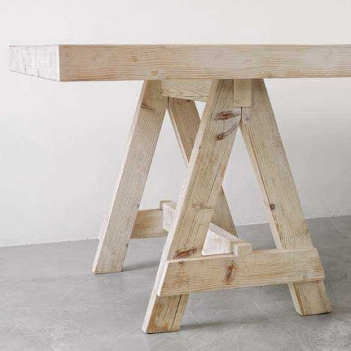 Wooden dining trestle table L 220 cmKatrin Arens- Cachette