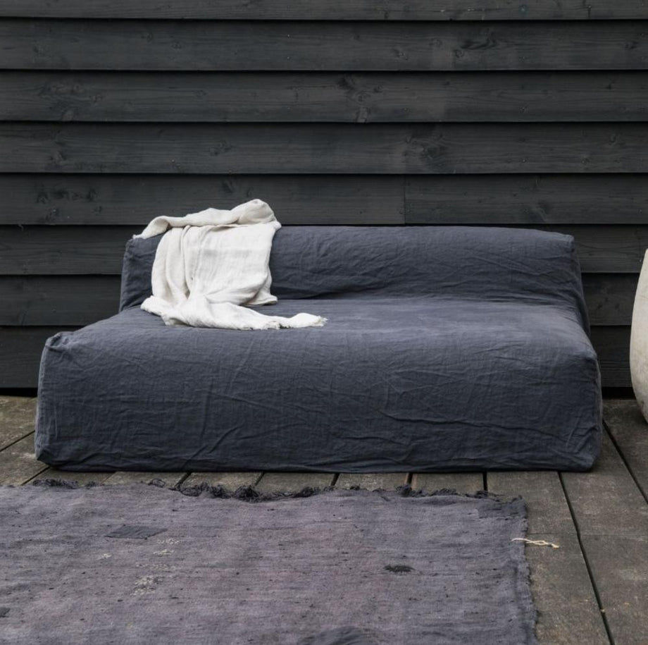 Geek“ Sofa ohne Armlehnen 170 cm aus Leinen oder anderen Stoffen (Opt – Cachette