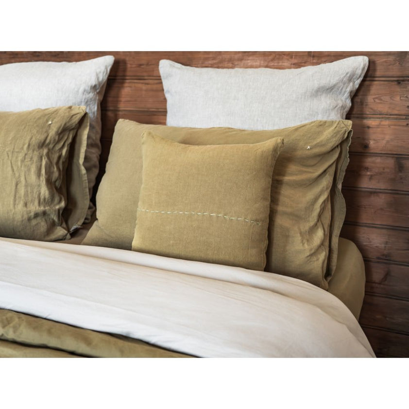 100% linen round linen pillow case Butternut