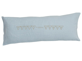"petit frere" linen cushion (aqua or grey)bed and philosophy- Cachette