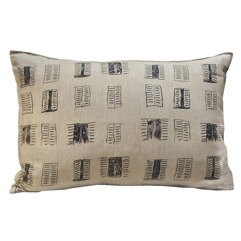 Fenêtres linen pillow case 70x50cmMaison Lévy- Cachette