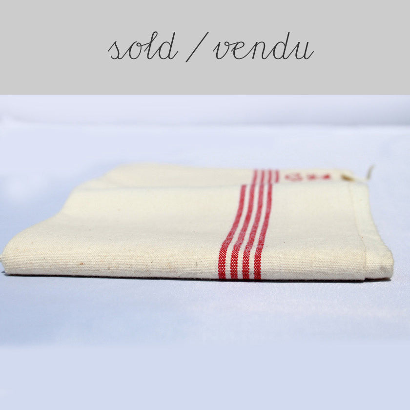 French cotton tea towel (SOLD)Vintage- Cachette