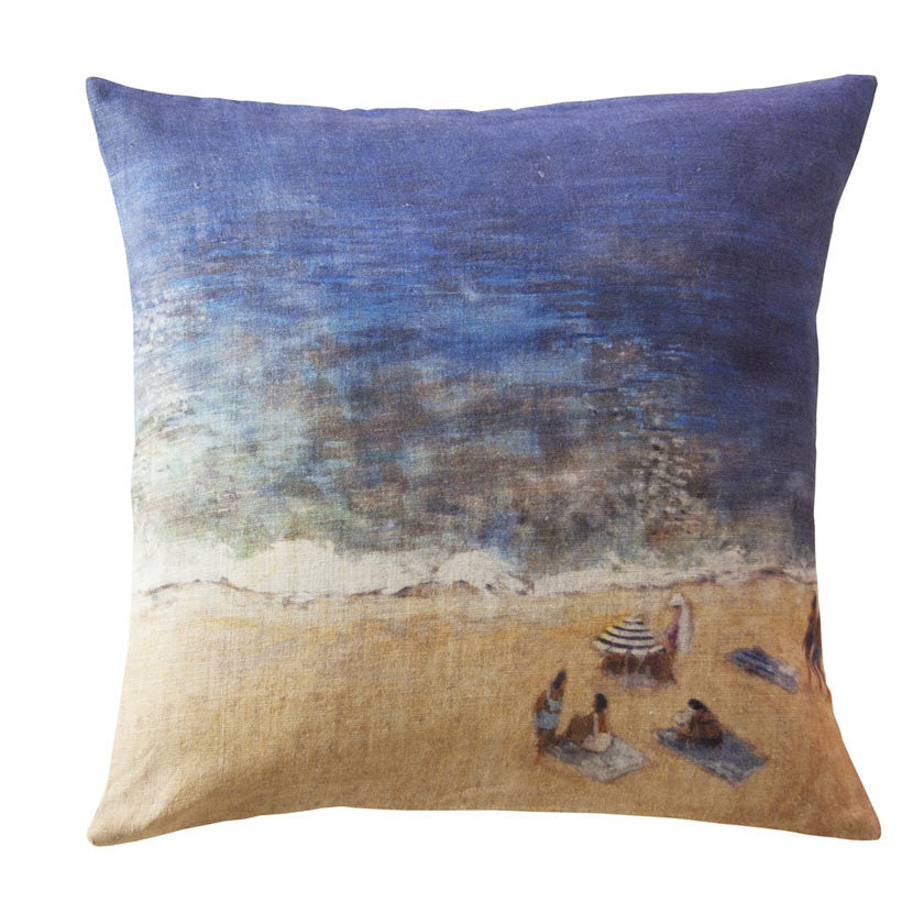 Plage linen cushion cover square (2 sizes inner available tMaison Lévy- Cachette