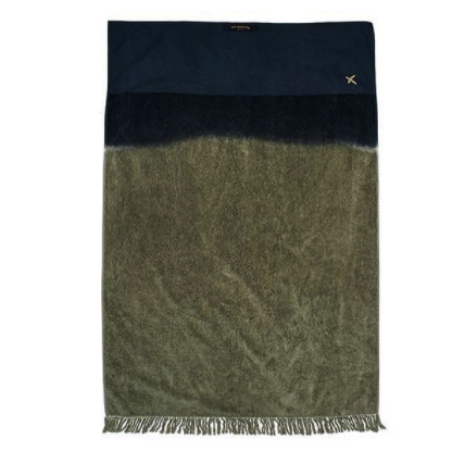 Fringed bath towel orage-charbon (two sizes)bed and philosophy- Cachette