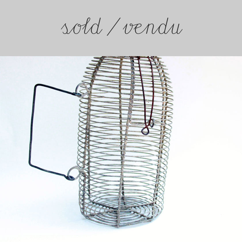 Vintage iron fish basket (SOLD)Vintage- Cachette