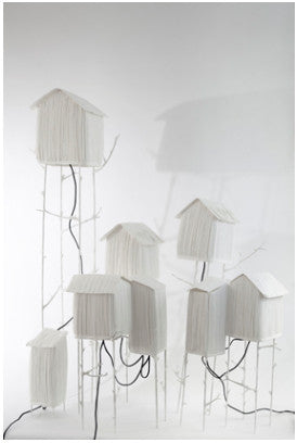 Sculptural light "huts" (request pricing)papier a etre- Cachette