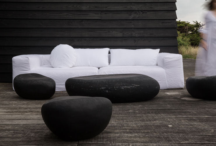 4 seater linen (or velvet) sofa 300cmbed and philosophy- Cachette