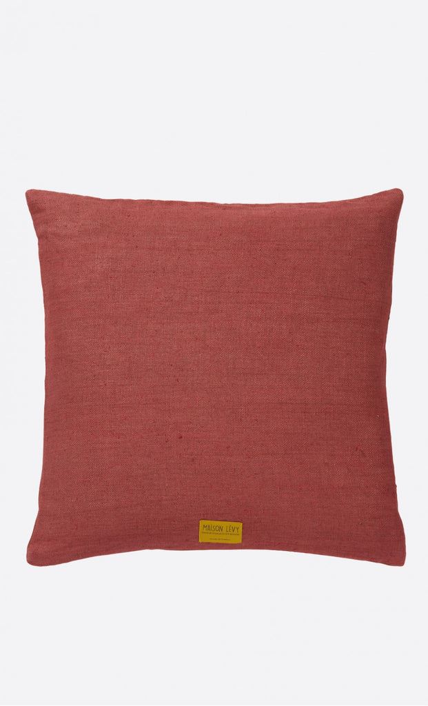 Pink cushion cover in soft velvet and linen tweed  (various sizes, inner available too)Maison Lévy- Cachette