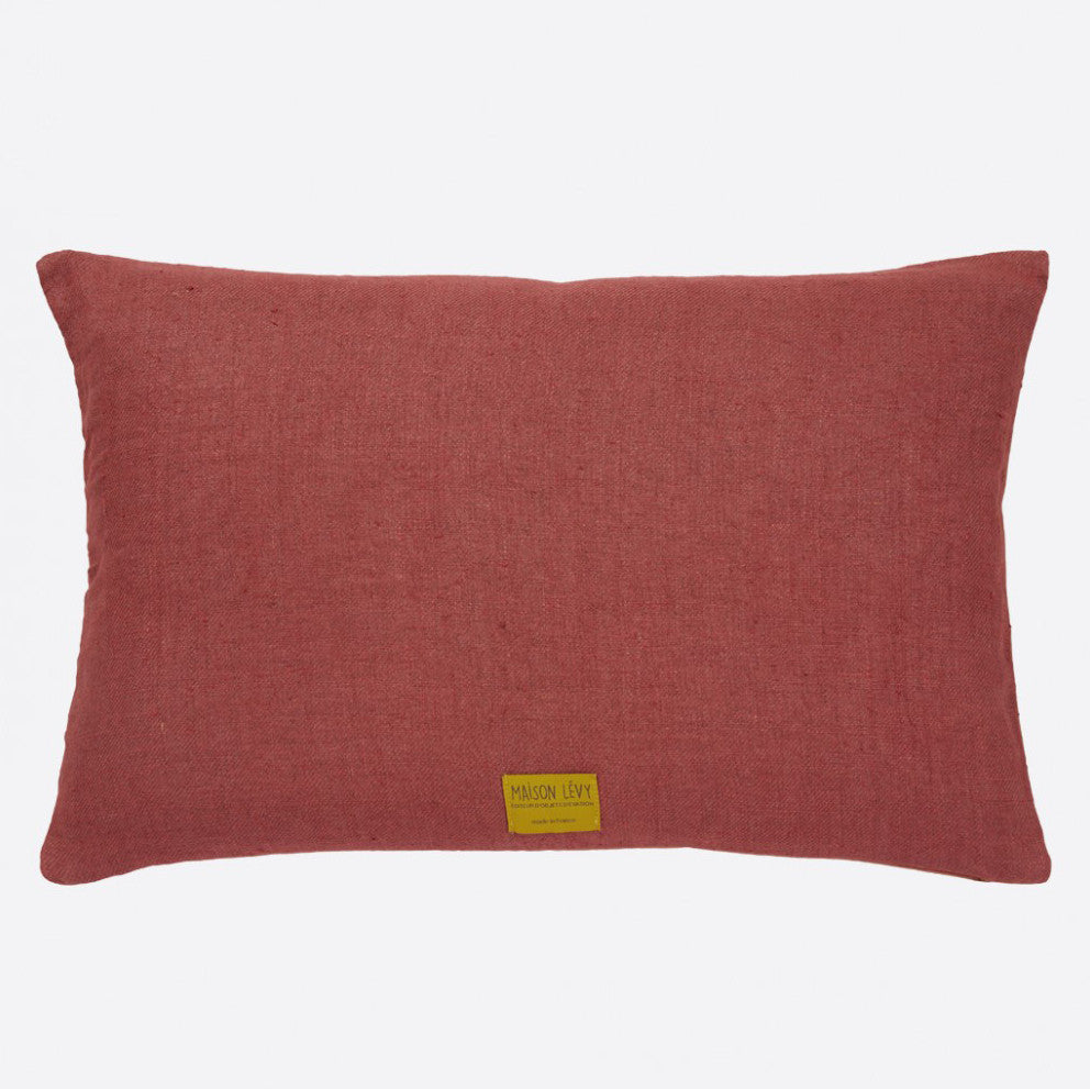 Pink cushion cover in soft velvet and linen tweed  (various sizes, inner available too)Maison Lévy- Cachette