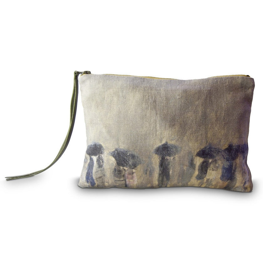 Horizon de pluie linen pouch 21x15cmMaison Lévy- Cachette