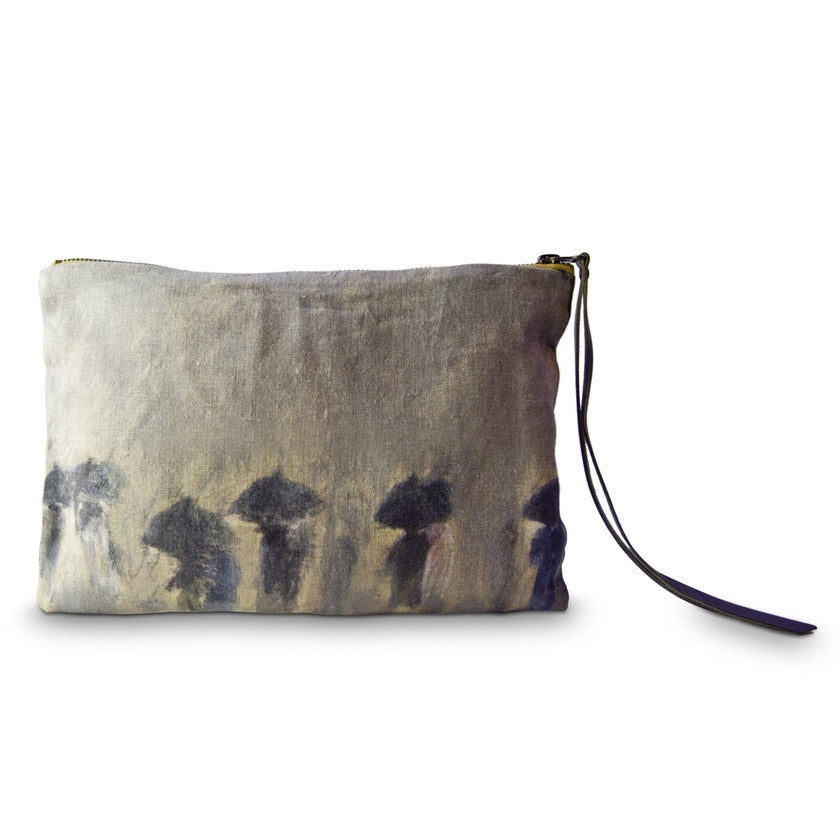 Horizon de pluie linen pouch 21x15cmMaison Lévy- Cachette