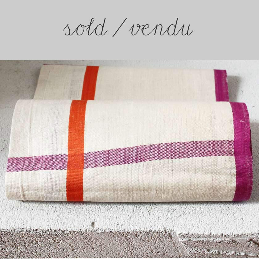 linen and cotton tea towel (SOLD)Vintage- Cachette