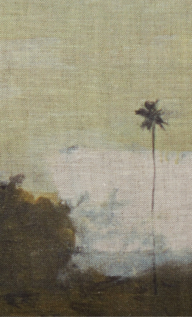 "Deux palmiers" linen cushion cover square (2 sizes - inner available too)Maison Lévy- Cachette