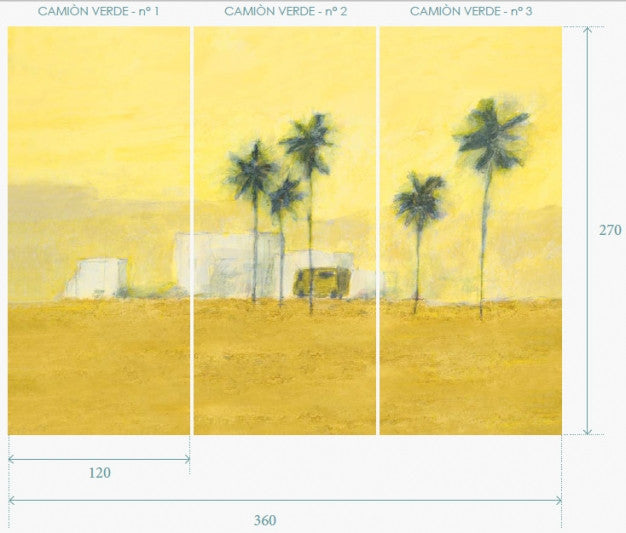 Panoramic wallpaper "Camion Verde" (price per panel)Maison Lévy- Cachette