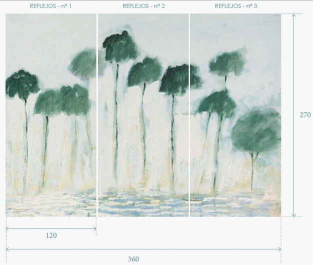 Panoramic wallpaper "Reflejos" (price per panel)Maison Lévy- Cachette