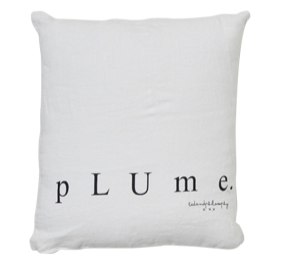 Mini linen cushion 35x35cm with print (18 colours)bed and philosophy- Cachette