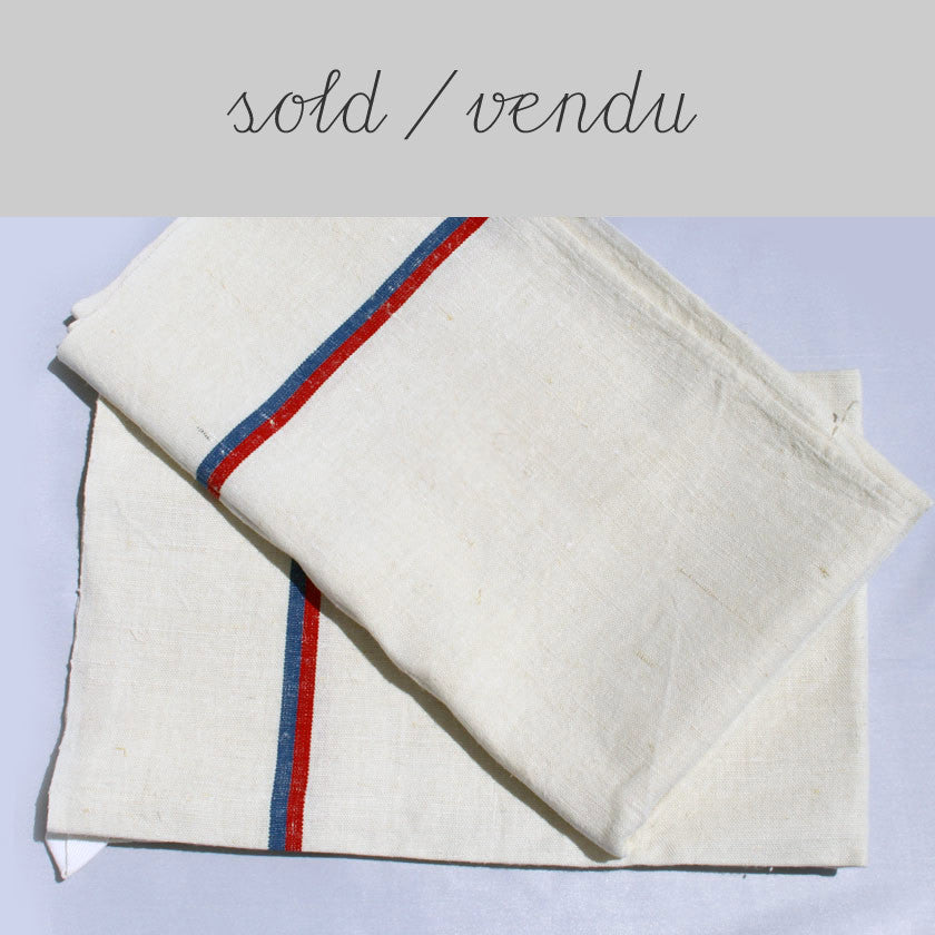 set of 2 French linen tea towels SOLDVintage- Cachette