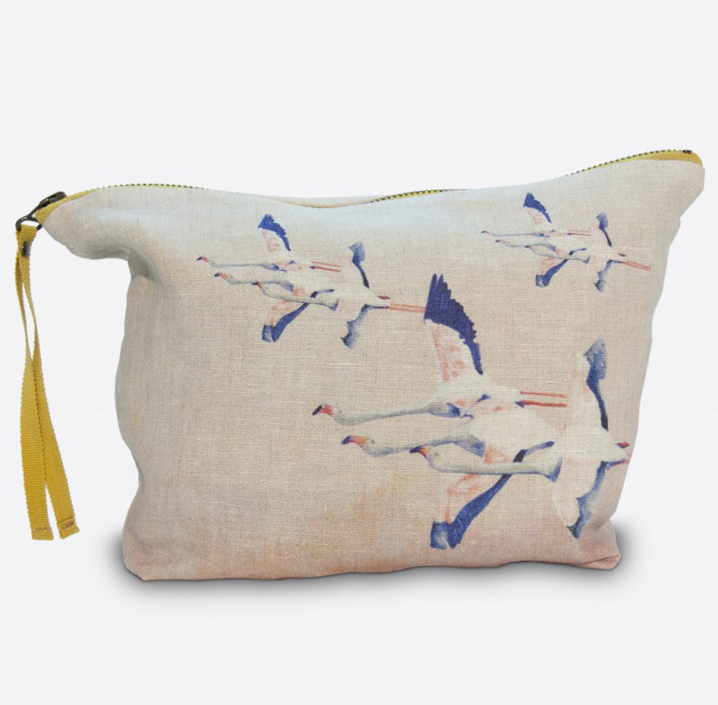 Flamingo linen washbag 30x18cmMaison Lévy- Cachette