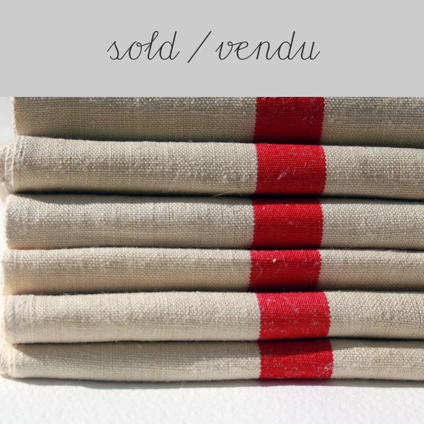vintage 100% linen tea towel (sold)Vintage- Cachette